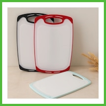 Vaveni 40x24 Cm Plastik Kesim Panosu - Kaymaz Silikon Kenarlı, 10 Mm Arz Çok Renkli