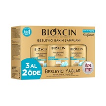 Besleyici Yağlar Şampuan 3 X 300 Ml Kuru Ve Yıpranmış Saçlar İçin, 9 Çiçek Yağı, Pantenol Ve Biocomplex