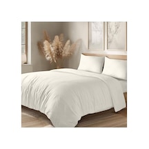Organik Pamuk Akfil Nevresim Takımı Çift Kişilik 200x220 Cm Kırık Beyaz Kırık Beyaz 200 X 220 Diğer