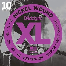 D'addario Exl120-10P Takım Tel Elektro Gitar Teli 009-42 10 Set