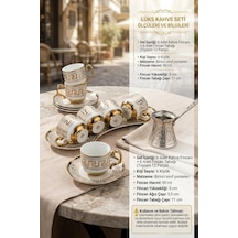 6 Lı Geometrik Desen 90 Ml Porselen Türk Kahvesi Fincanı Beyaz
