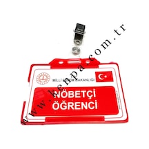 Nöbetçi Öğrenci Kartı Klipsli Pvc Sert Plastik 5 Set N11.43232