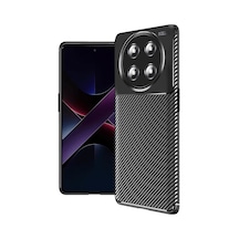 Honor Magic 7 Lite Uyumlu Kılıf Auto Focus Karbon Kapak - Siyah