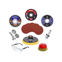 16 Parça Spiral Taşlama Cırt Zımpara Inox Metal Kesici Flap Disk (487452753)