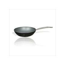 Büyük 28cm Ağır Granit Vog Vok Wok Wog Kavisli Tava