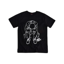 Stoned&Fame Erkek Siyah Minor Threat Baskılı T-shirt SIYAH Siyah