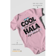 Morivokids Cool Diye Yazılır Hala Diye Okunur Kısa Kollu Bebek Body %100 Pamuk Zbn152-kk Koyu Pembe