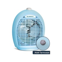 Kumtel Fanlı Isıtıcı Termostatlı 2000 W LX-6331 T Mavi