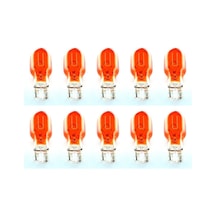 10 Adet Turuncu 12v 16w T15 Dipsiz Ampul Ön Park Ampulü
