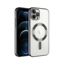 Apple Uyumlu  iPhone 12 Pro Max Kılıf Demre Renkli Silikon Magsafe Wireless Şarj Özellikli