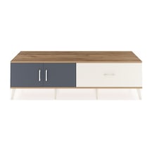 Hyperion Tv Ünitesi Tek Raflı Tek Çekmeceli 2 Kapaklı 176x44x51 Çam-antrasit/aytaşı Antrasıt/aytası