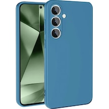 Samsung Galaxy  Uyumlu,  S24 Fe Kılıf Nano İçi Kadife Silikon - Mavi