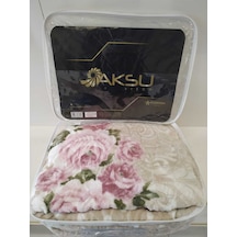 Aksu Battaniye Tek Kişilik Gül Kurusu Gül Kurusu