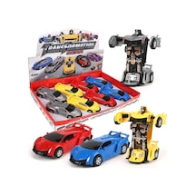 Kns-2017-5 Sürtmeli Robota Dönüşen Araba -vardem Oyuncak