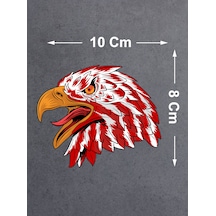 Kartal Sticker - Vahşi Kartal Sticker - Araba Oto Motosiklet Karavan Cam Sticker - 00945 10X8 Cm