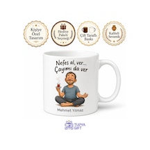 Baba Yoga Yapıyor Yazılı Eğlenceli Kupa Bardak Babalar Günü Hediye Beyaz / Çok Renkli
