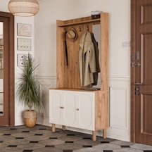 5091 Roma Sağ Aynalı 3 Kapaklı Membran 3 Askılı Bohem Portmanto