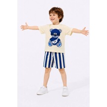 Moda Erkek Çocuk Şortlu Takım Açik Mavi