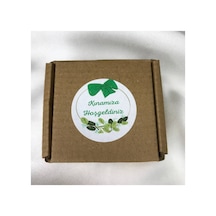 Kına Sticker Yeşil Fiyonk Yapraklar Kınamıza Hoşgeldiniz Mat Etiket 4 Cm - 40 Adet Çok Renkli