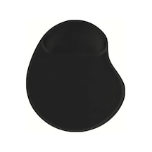 Oval Baskılı Bilek Destekli Tip Kaymaz Taban Optik Bilgisayar Notebook Mouse Pad Maus Pad Siyah Düz