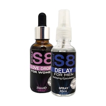 Stımul8 S8 Erkeğe Delay30 Mlsprey + Kadına Ekstradestek Özel Uyarıcıdamıa 30 Ml