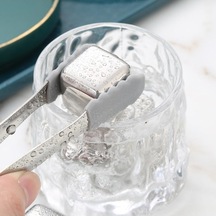 Didadodo 304 Stainless Steel Ice Cubes Food Grade Ice Trays Set For Drink Beer Vodka Paslanmaz Çelik Buz Küpleri Gıda Sınıfı Dondurulmuş Buz Tartar Seti İçecek Bira Viski Buz Küpleri Metal Buz Küpleri 8 Gümüş