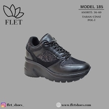 Flet 185 Siyah Kadın Spor Sneaker Siyah Flet 185 Siyah Kadın Spor Sneaker Siyah