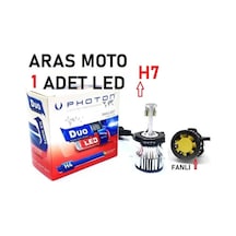 Motosiklet H7 Photon Fanlı Xenon Led Ampül 12-24 V Duo Soğutucu