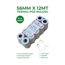 56x12 Termal Rulo Yazar Kasa Pos Rulosu 1 Koli 84 Paket 840 Adet Tse Belgeli Bpa Free