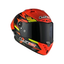 Ls2 Thunder Karbon Gp Aero Kapalı Kask Kırmızı - Siyah