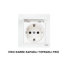 Viko Kapaklı Priz  Viko Karre Serisi Kapaklı Topraklı Priz Kenar