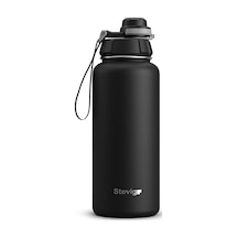1 Hand Leak-proof Sızdırmaz Çelik Termos 1000 Ml Black St-210