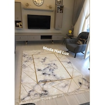 Platin Kare Kaymaz Tabanlı Halı Yolluk Makinede Yıkanabilir Halı