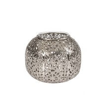 Pasabahce Ajur Metal Tealight Mumluk S Silver - 1 Adet Gri