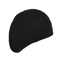 Silikon Su Geçirmez Yüzme Kapakları Kulakları Koruyun Yetişkinler İçin Uzun Saç Spor Yüzme Kap Siyah