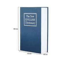 Senon Kitap Görünümlü Kumbara Gizli Para Kasası Çelik Kilitli Kitap Kumbara Lacivert
