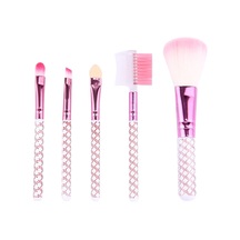 Sones 5'i 1 Arada Pembe Çizgili Desenli Profesyonel Makyaj Araç Seti