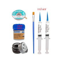 Mechanic Krem Lehim 183 C 42gr Havya Uc Temizleyici Flux Lehim Toplama Cp-3515 Lehim Emme Teli Fırça Seti04