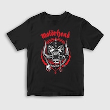 Presmono Unisex Çocuk Louder Motörhead T-shirt Siyah