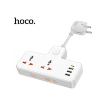 Hoco Ac12a 2500w 2 Priz + 3 Usb + 30w Type-c Multifonksiyonel Priz Çoğaltıcı Şarj Aleti- 5775 Standart