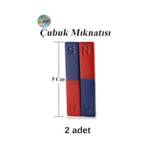 2 Adet Çubuk Mıknatıs Okul Deney Çalışmaları İçin Şekilli Çubuk Mıknatıs