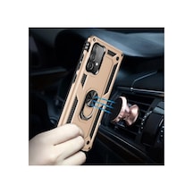 Newface - 838 - Samsung Galaxy A33 5g Kılıf Sofya Yüzüklü Silikon Kapak - Edntrend - - Gold