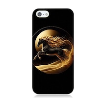 Apple Uyumlu iPhone 6 Altın At Desenli Silikon Kılıf