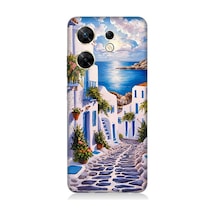Infinix Zero 30 4g Uyumlu Beyaz Sokak  Desenli Silikon Kılıf