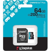Kingston Sdcg4/64gb 64gb Microsdxc Canvas Go Plus Gen4 200mb/s A2 U3 V30 Card + Drone