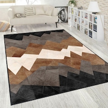 Rovigo Home Dijital Baskı Yıkanabilir Kaymaz Taban Salon Halısı RVG1545-HT1238 Çok Renkli