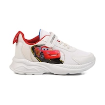 Beyaz Kırmızı Cırtlı Fileli Unisex Çocuk Spor Ayakkabı 2340 F Beyaz-kırmızı