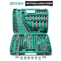 Steiner Ultra Güçlü 1/4 Cırcırlı 216 Parça Lokma Anahtar Takımı Oto Tamirci Full Tam Set 72 Diş