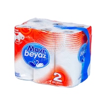 4 Adet Mavi Beyaz Kağıt Havlu 6'lı
