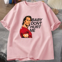 Flood Of Style Bebek Bana Zarar Vermeyin Meme Grafik T Shirt Adam Giysileri Pamuk Baskı Kısa Kollu Erkek Pam Pembe